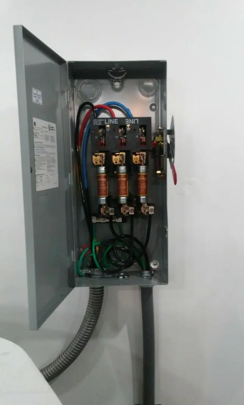 Three-phase disconnect switch installed for Electrical Wiring & Rewiring in Joppatowne